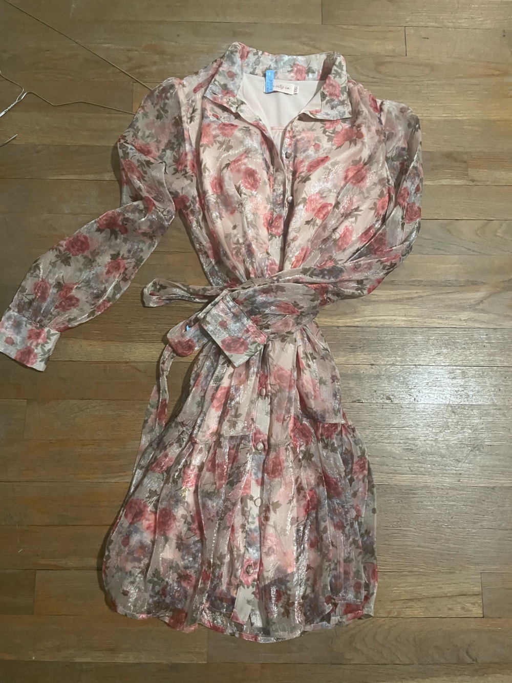 Ivy City Co Eleanor Floral Tie-Front Dress
